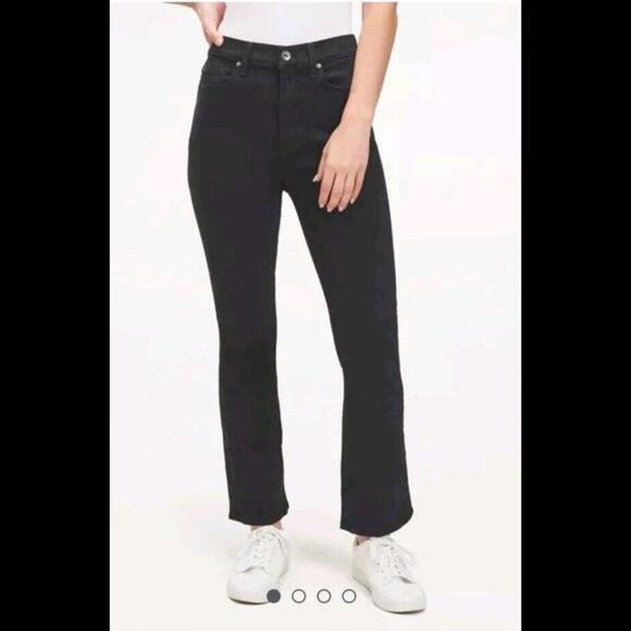 NWT Splendid women's High Waist Slim Kick Crop Ankle Straight Black  Jeans US 28 - Picture 1 of 9